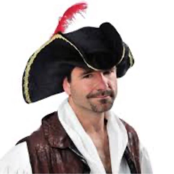 Pirate Hat Jack Sparrow Accessories Bundle - Picture 1 of 13
